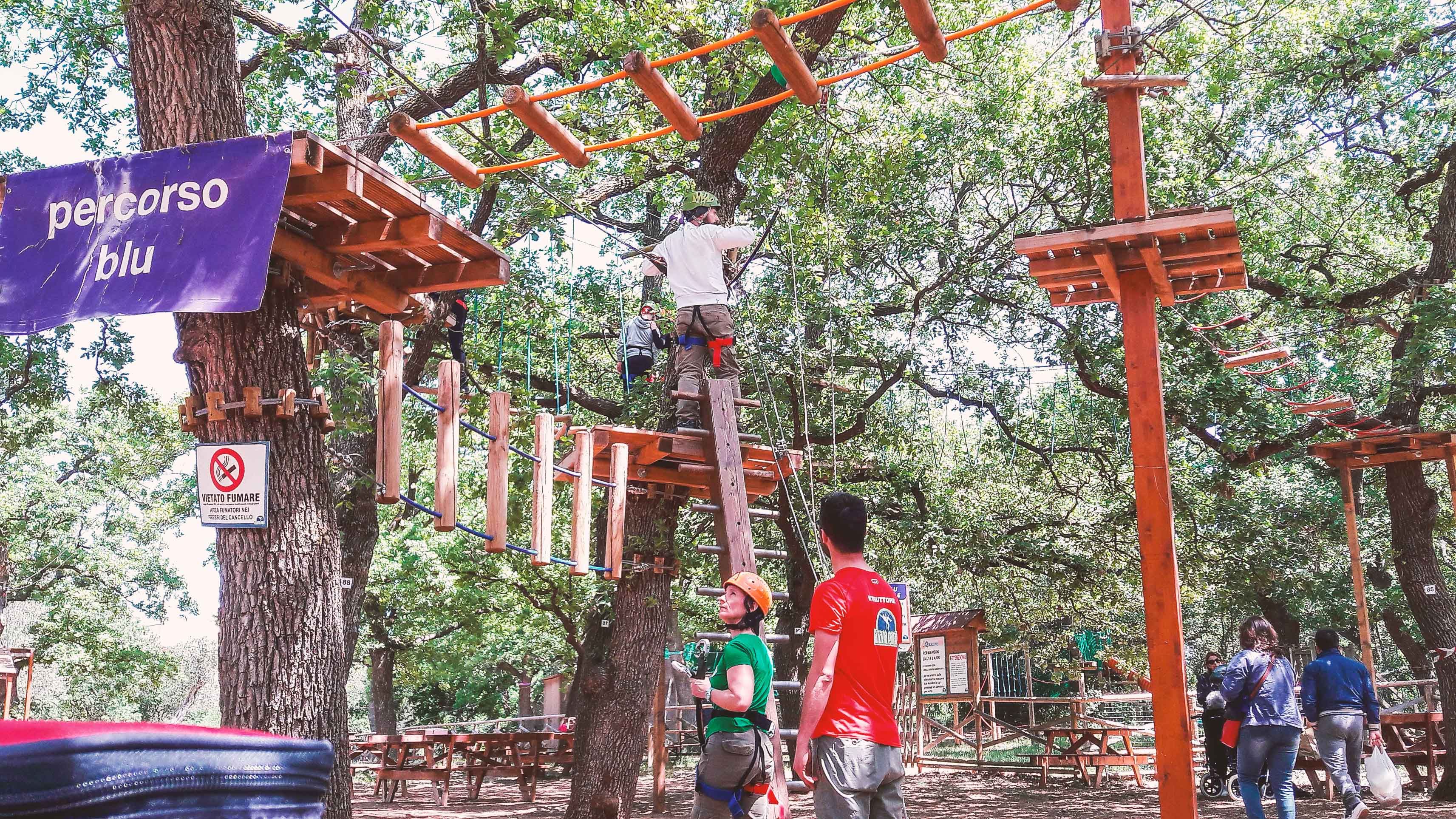 Percorso Blu al Parco Avventura con i bambini