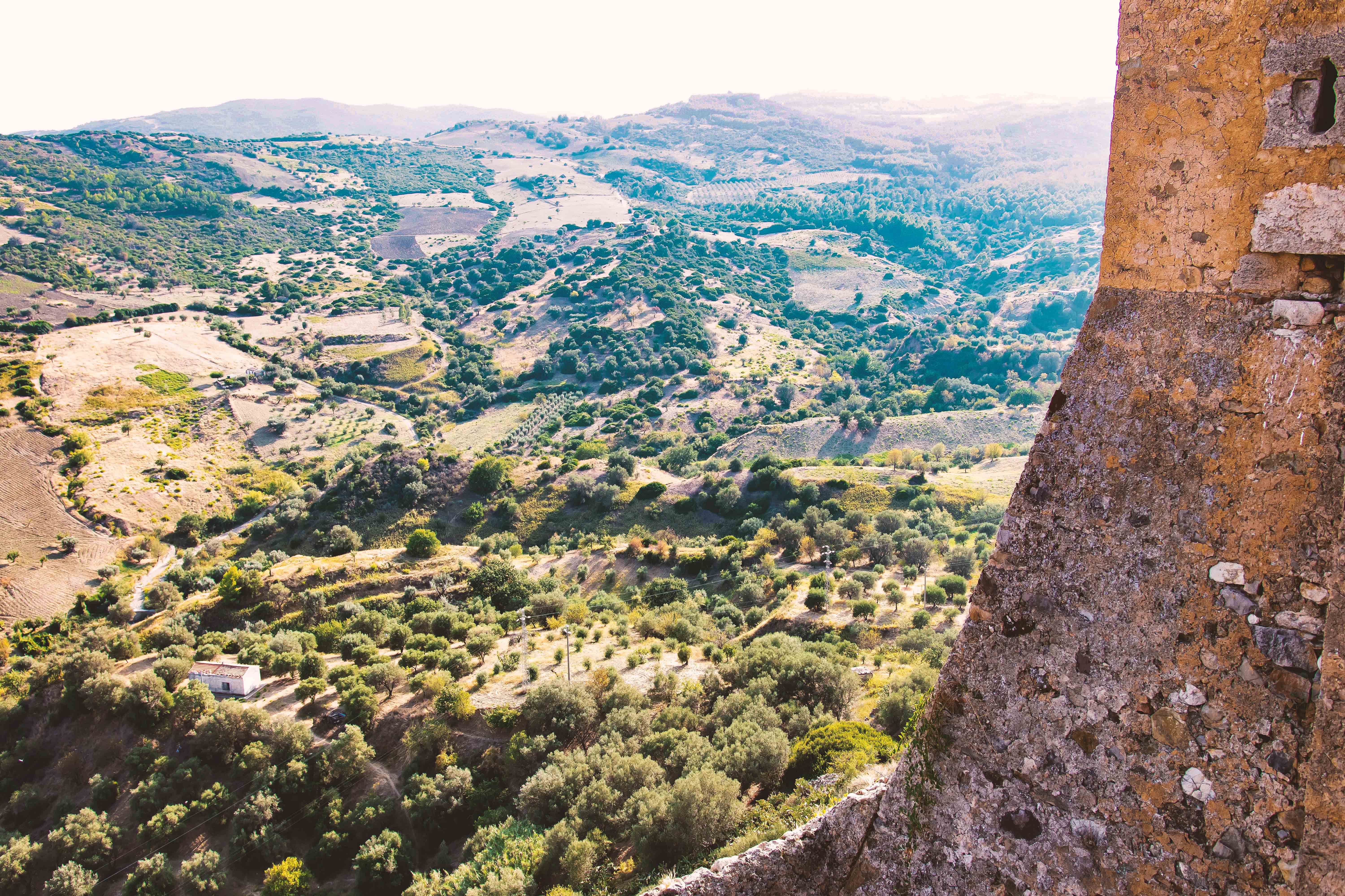 La valle vista dal Castello Svevo di Rocca Imperiale