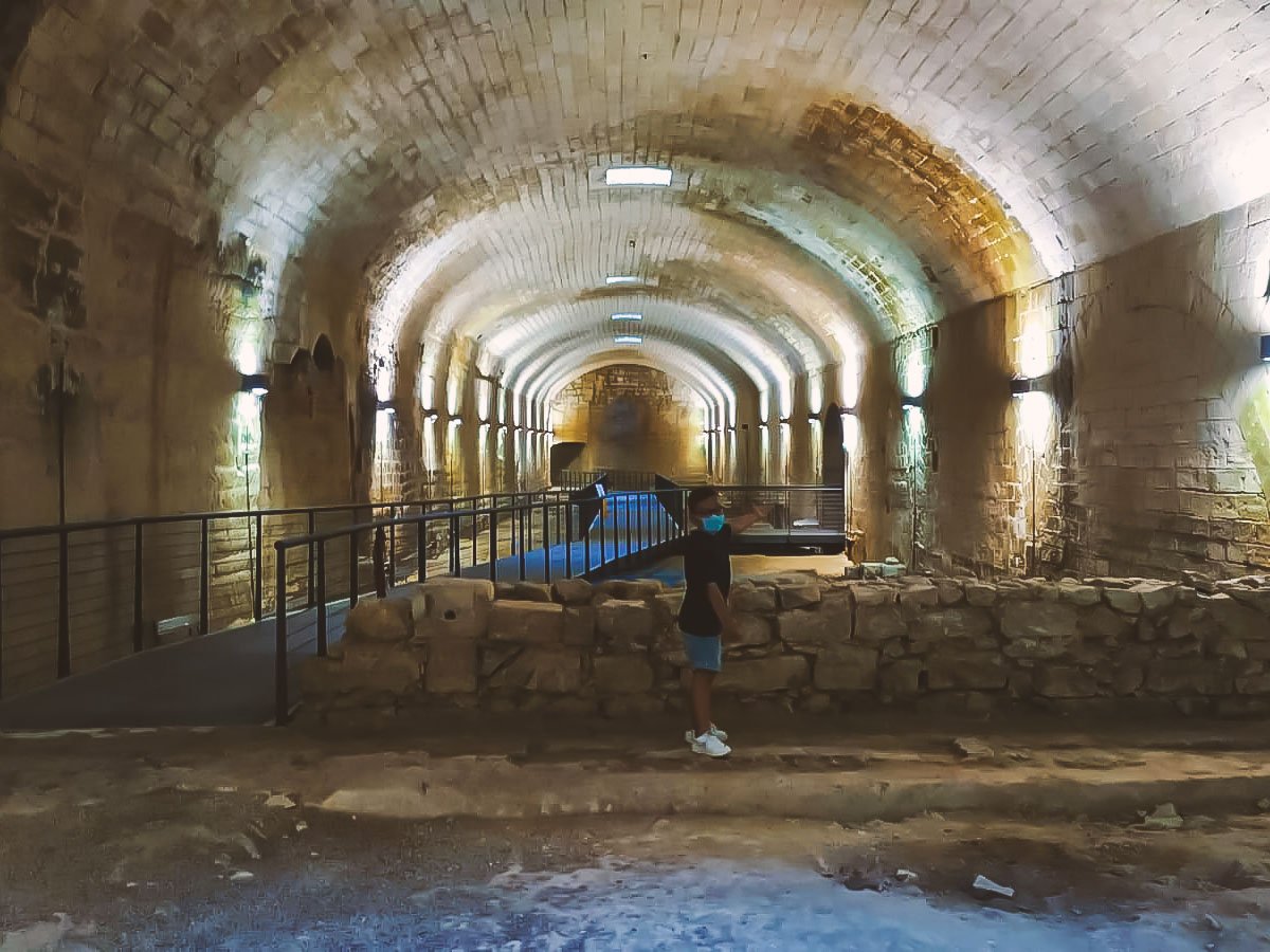 All'interno del Castello di Carlo V con i bambini